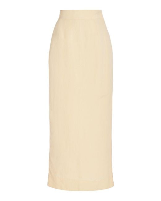 Posse Natural Emma Linen-blend Maxi Skirt