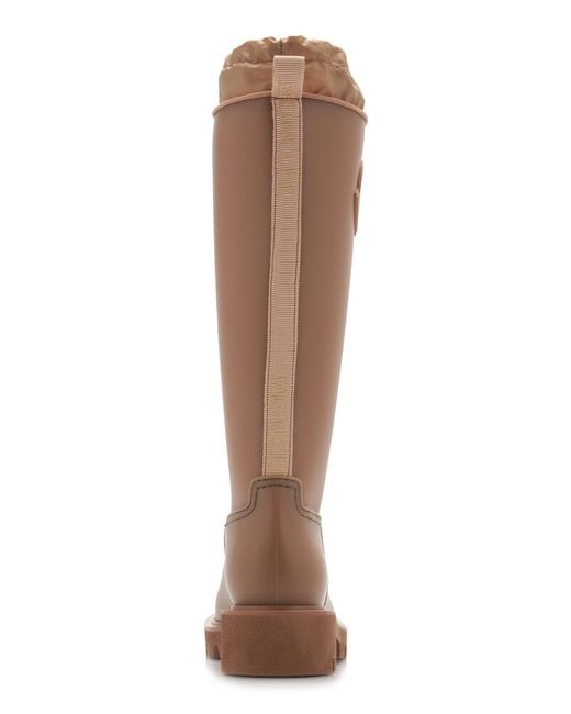 Moncler Brown Kickstream Rubber Rain Boots