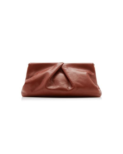 Dries Van Noten Brown Crisp Small Leather Clutch