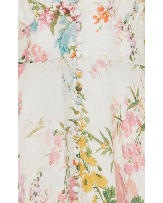 Zimmermann Heathers Floral Linen Maxi Dress | Lyst