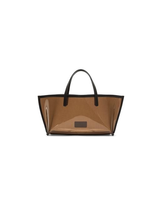 Staud Brown Christos Mini Pvc Tote Bag