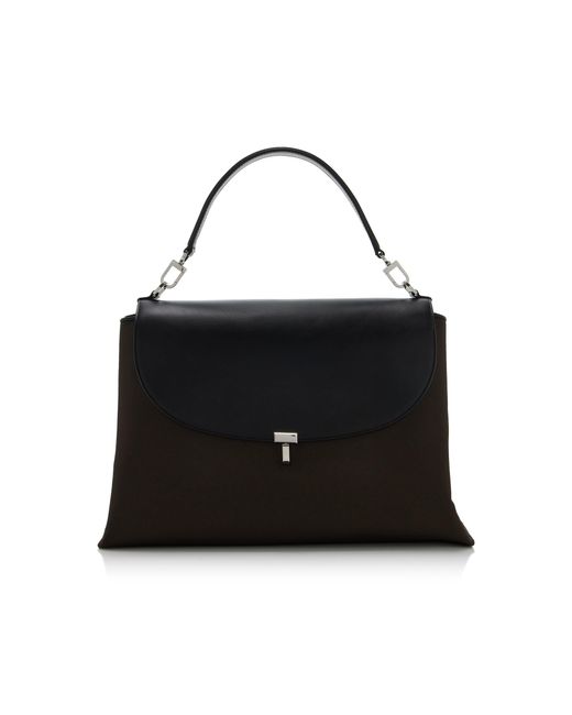 Totême  Black T-Lock Nylon Satchel