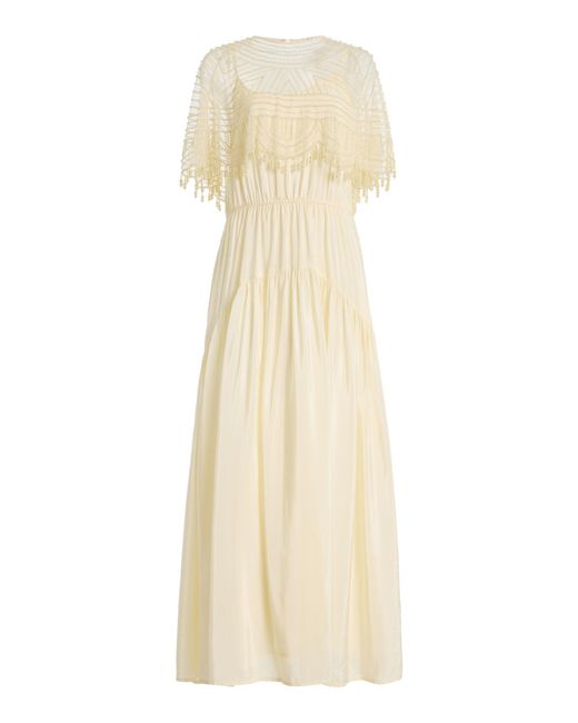 Sea Natural Carlotta Embellished Midi Cape Dress