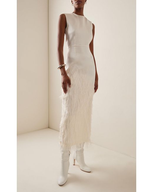 Gabriela Hearst White Maslow Sleeveless Silk Maxi Dress