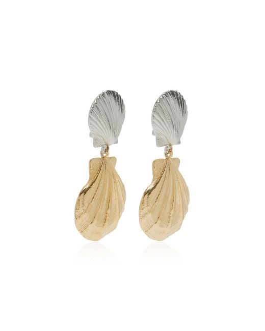 Ben-Amun Metallic Exclusive Gold And Silver-tone Shell Earrings
