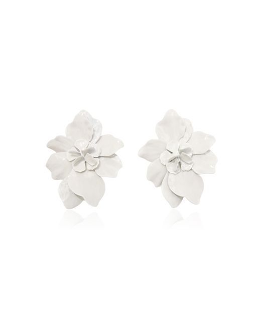 Carolina Herrera White Orchid Earrings