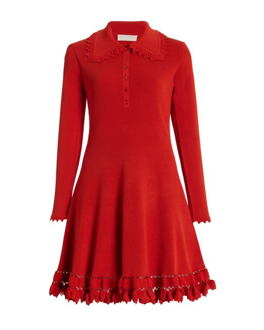 Ulla Johnson Red Cybil Mini Dress