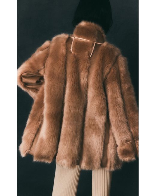By Malene Birger Natural Exclusive Paneled Eco-fur Coat for men