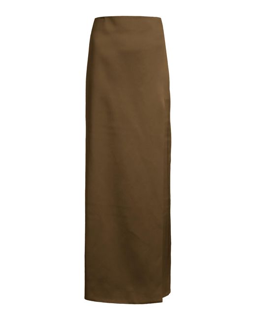 Proenza Schouler Green Margot Satin Maxi Skirt
