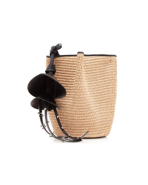 Givenchy Natural Snap Nano Raffia Bucket Bag