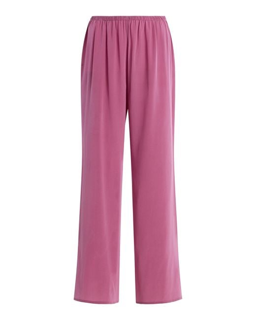 Asceno Pink Loreto Silk Trousers