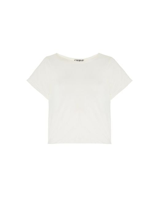 ÉTERNE White Cotton-Blend Baby T-Shirt