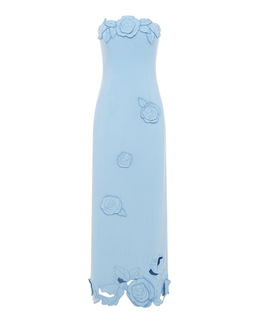 LEO LIN Rayna Appliqud Bustier Maxi Dress in Blue | Lyst LEO LIN Rayna Appliqud Bustier Maxi Dress in Blue | Lyst