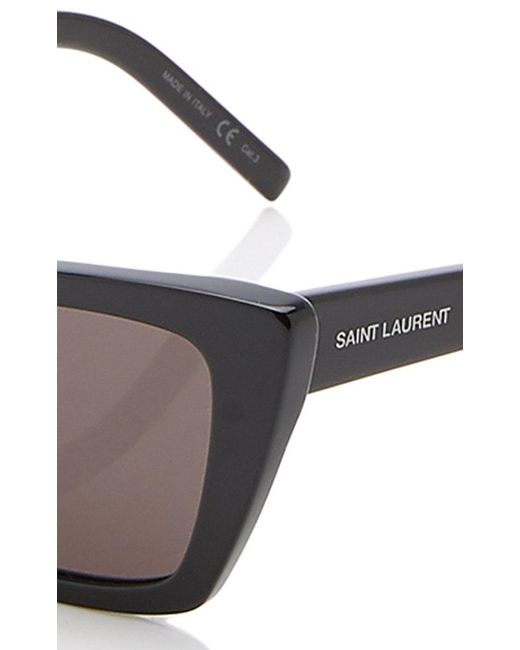 Saint Laurent Black Mica Cat-eye Acetate Sunglasses