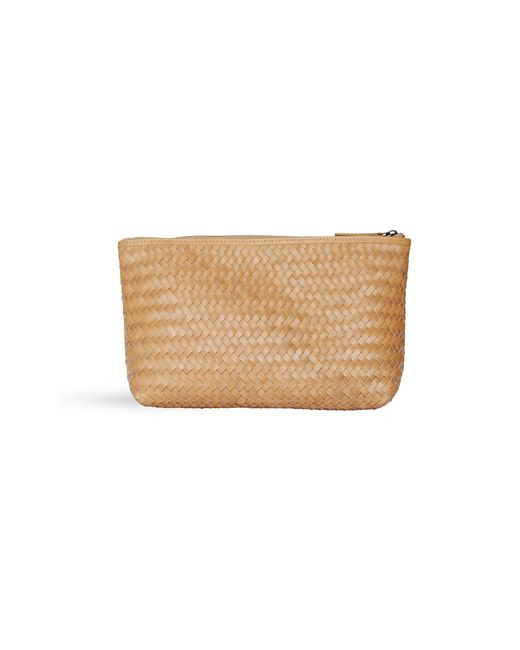 Bembien Natural Woven Leather Clutch
