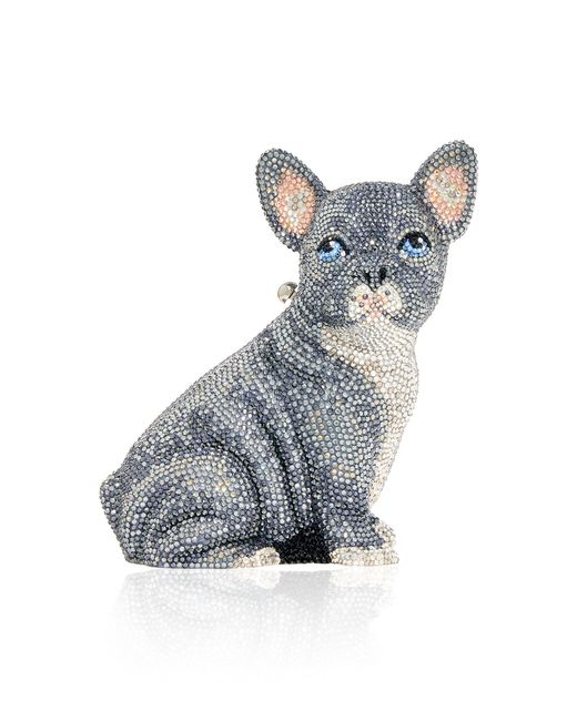Judith Leiber Blue Louie French Bulldog Clutch
