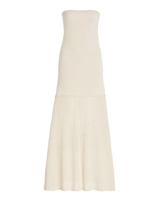 Posse White Romy Knit Maxi Dress