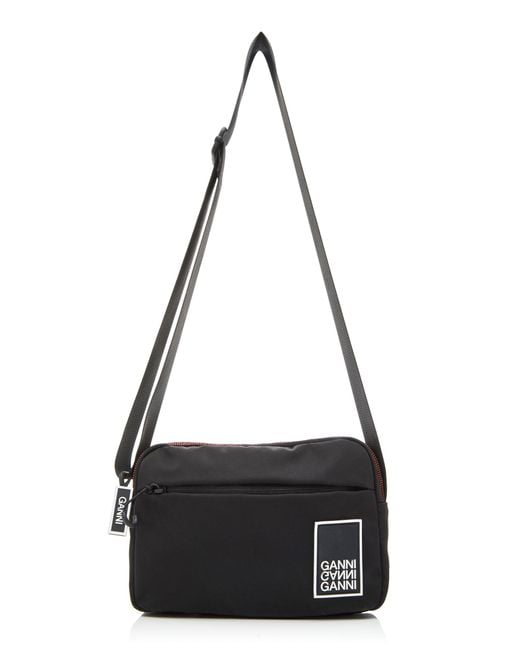 Ganni Shell Camera Bag in Black | Lyst