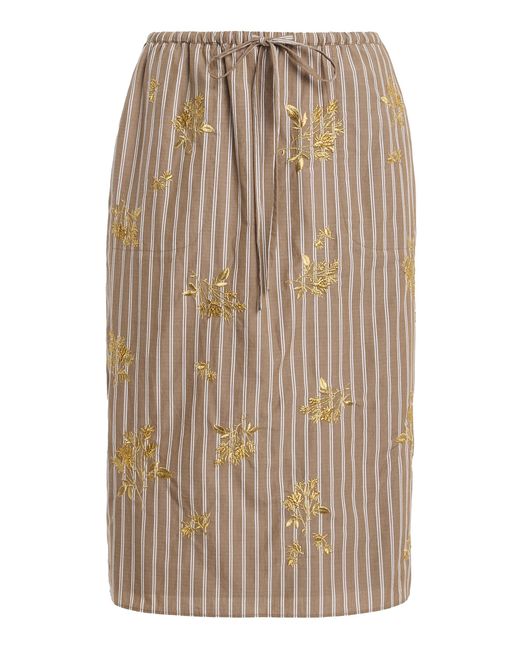 Altuzarra Natural Vicky Cotton Midi Skirt