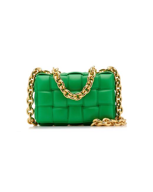 Bottega Veneta Green The Chain Padded Cassette Leather Bag