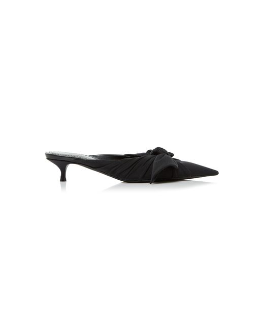 Balenciaga Knife Knot Cupro Mules in Black Lyst UK