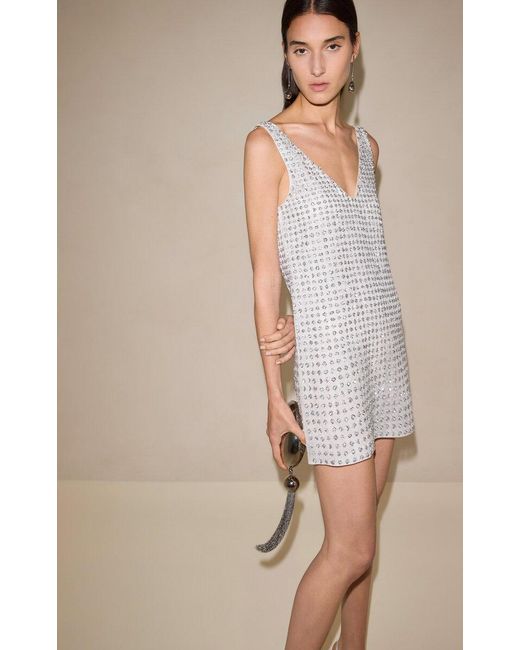 Alexis Natural Clement Silk Organza Mini Dress