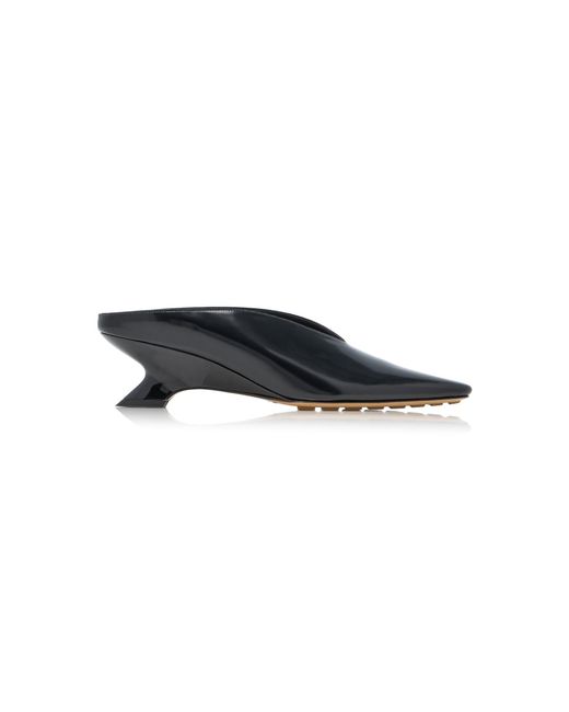 Bottega Veneta Black Bounty Patent Vinyl Mule Pumps