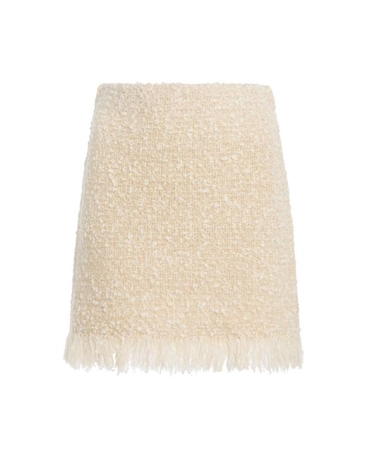 By Malene Birger Natural Belicia Fringed Mohair-Wool Mini Skirt
