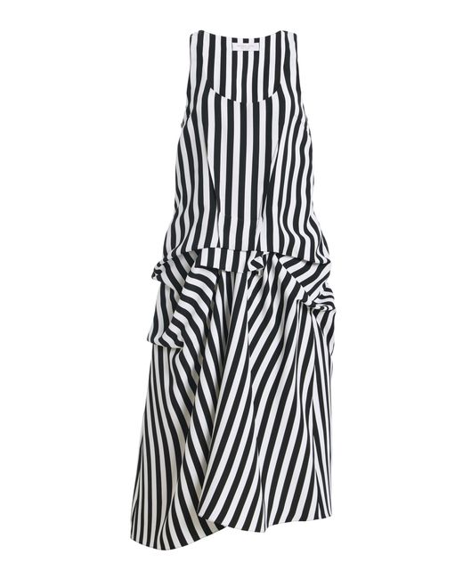 Michael Kors White Draped Tank Jersey Midi Dress