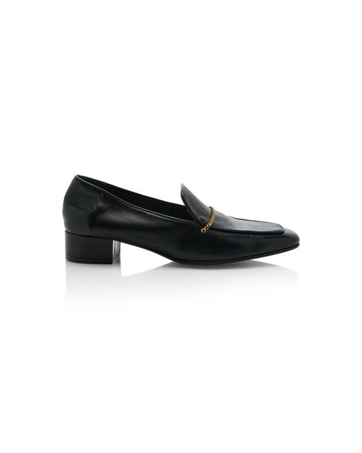Herbert Levine Black Fair And Square Leather Loafers