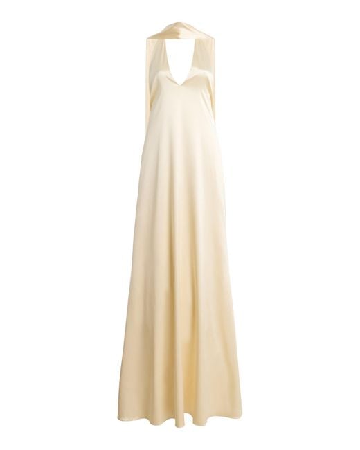 Adam Lippes Natural Lyford Stretch Charmeuse Dress