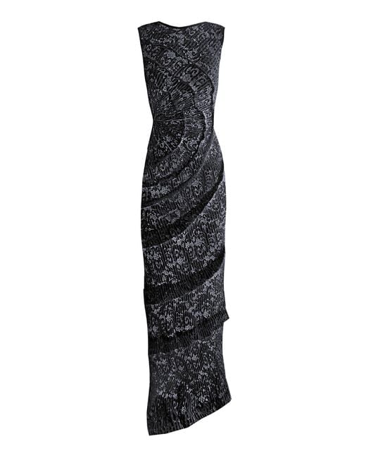 Georgia Hardinge Black Exclusive Spiral Lace Maxi Dress