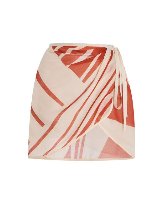Sir Pink Exclusive Riviera Silk-Wool Mini Sarong