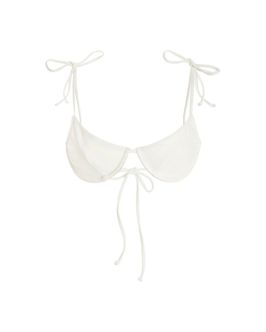 Mare Perpetua White August Balconette Bikini Top