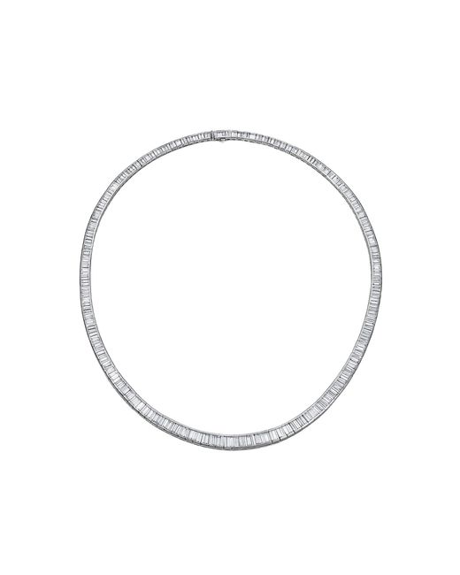 Mindi Mond New York White Platinum Diamond Line Necklace