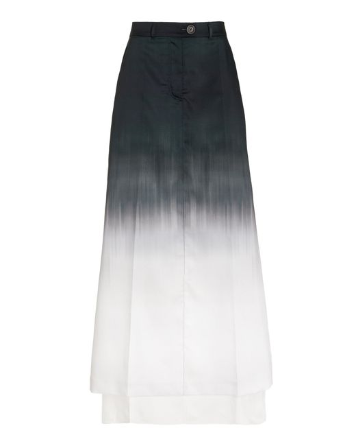 Peter Do Black Tailored Silk Maxi Skirt