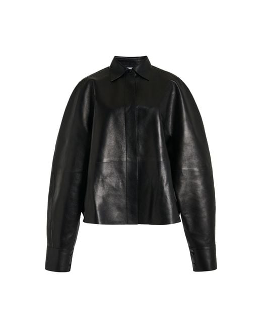 Givenchy Black Cocoon Leather Shirt