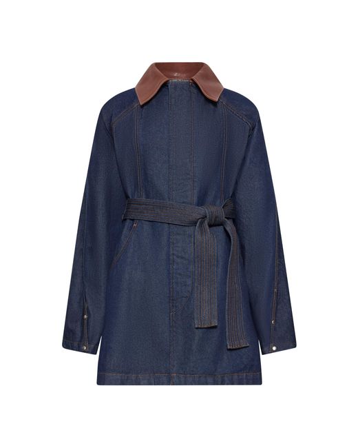 OSSOU Blue Sweep Cotton Coat