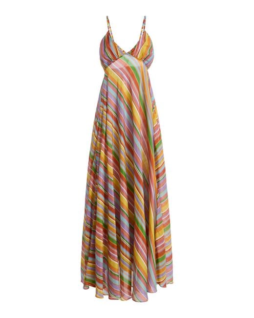 Franchise Multicolor Exclusive La Isla Aisha Cotton-Silk Maxi Dress