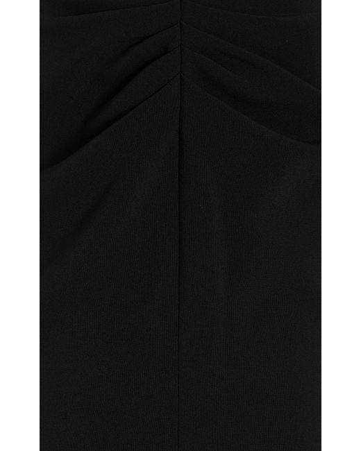 Maticevski Black Draped Crepe Maxi Skirt