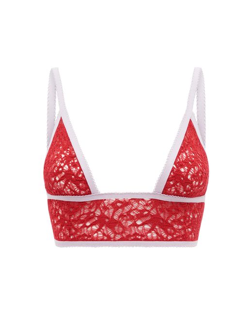 Gabriela Hearst Red Belen Wool-Silk Bra