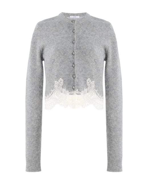 Adam Lippes Gray Briar Brushed Cashmere Cardigan
