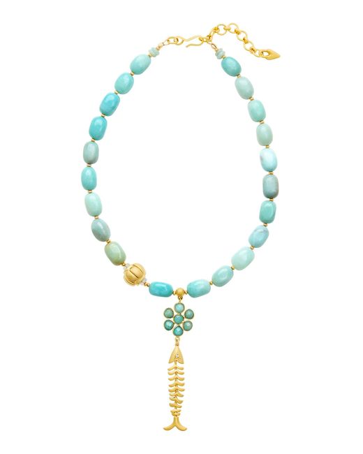 Brinker & Eliza Blue Wave Dancer 24K-Plated Necklace