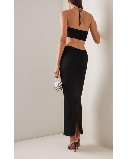Magda Butrym Asymmetric Cutout Midi Dress in Black | Lyst