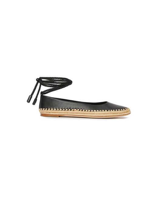 Max Mara Black Leather Ballet Flats