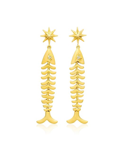 Brinker & Eliza Metallic Pesca 24K-Plated Earrings