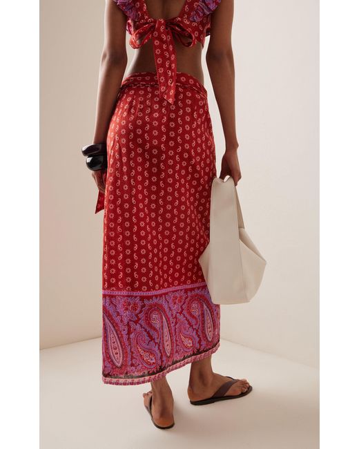Maxi cotton linen skirt top
