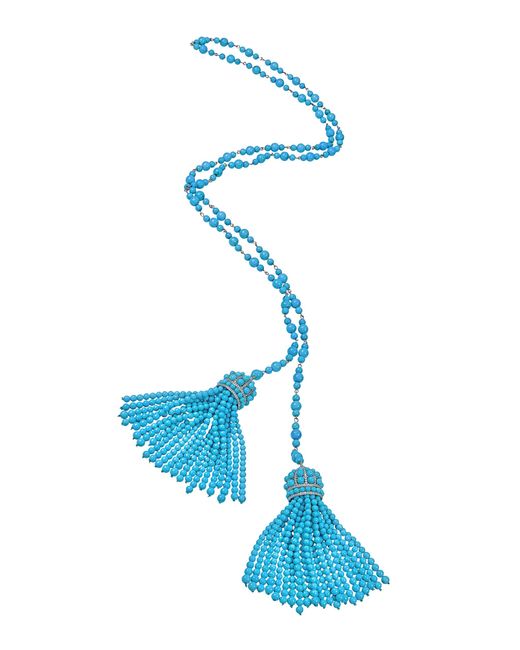 Piranesi Blue Tassel Necklace