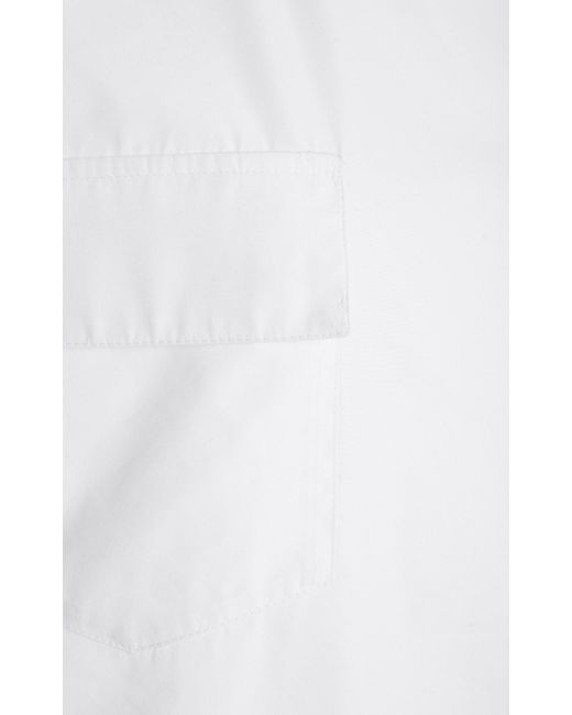 Givenchy White Pocket-detailed Cotton-silk Shirt