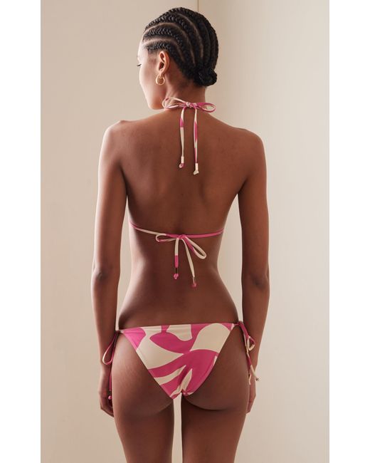Juillet Pink Exclusive Rosie Triangle Bikini Bottom In Bohemia